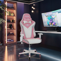 Chaise de jeu d'ordinateur de course moderne RGB en cuir synthétique, alliage d'aluminium, ergonomique, pivotante, usage commercial, directement de l'usine