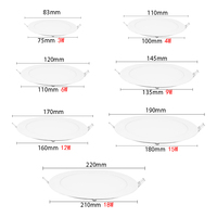 Plafonnier encastré carré à LED pour éclairage intérieur domestique, deux couleurs, 6W 9W 12W 18W 24W AC85-265V