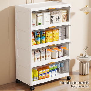 Thiết kế mới nhà ráp tủ tổ chức đa chức năng Stackable nhựa lưu trữ <span class=keywords><strong>box</strong></span> & Thùng Lưu Trữ gấp tủ - Product Image 4