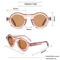 Vente en gros de lunettes de soleil classiques de qualité supérieure avec logo personnalisé lunettes de soleil design vintage monture en acétate bleu verres polarisés pour femmes et hommes