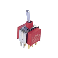 Interrupteur à bascule subminiature DPDT de haute qualité 12 mm, double pôle double jet, pour voiture, 3A 250VAC, métal, 3 broches, momentané, IP65, ON-OFF