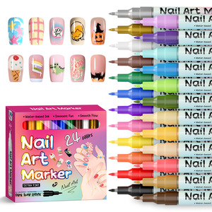 Marcadores para Uñas de 24 Colores, Punta Extra Fina, Rotulador Permanente de Colores para Creaciones DIY - Product Image 4