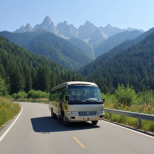 รถบัสโดยสารมือสอง Jinlv 28 ที่นั่ง เกียร์ธรรมดา เครื่องยนต์ดีเซล พวงมาลัยซ้าย ปี 2023 สภาพดี ขาย - Product Image 1