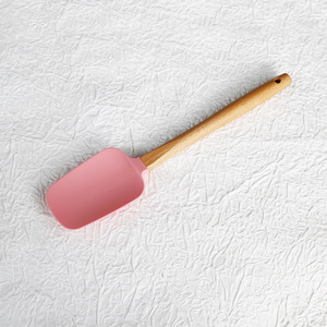 Silicone Butter Spatulas Wooden Handle Oven Safe Dishwasher Safe Baking Cake <b>Scrapers</b> Food Grade Non Slip <b>Kitchen</b> Tools - Product Image 3