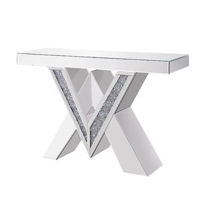 Wholesale New Arrivals Modern Style <strong>Crush</strong> <strong>Diamond</strong> Double v Mirror Console Table <strong>Furniture</strong> for Living Room Decoration - Product Image 6