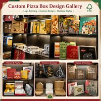 Boîte à pizza à emporter personnalisée avec logo, fabriquée par un fabricant puissant
