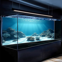 Autocollant de fond d'aquarium Récif Corallien Monde Sous-Marin HD Papier Peint pour Aquarium Auto-Adhésif en Plastique Durable Léger Boîte