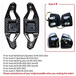 Palette de changement de vitesse SYPES pour <span class=keywords><strong>Audi</strong></span> A3 S3 RS3 A4 A4L A5 RS3 S4 RS4 A5 S5 S6 S7 RS6 RS5 RS 6 RS7 Q5 Q7 Palette de changement de vitesse personnalisée en fibre de carbone - Product Image 4