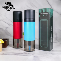 Chicha portable en acrylique avec logo personnalisé Horns Bee, ensemble de chicha de voyage en plastique, vente en gros, mini chicha, chicha de voiture en acrylique