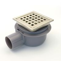 Carré moderne 4x4 réglable en ABS Base piège à eau filtre à noyau attrape-cheveux Anti-odeur Anti-colmatage en acier inoxydable siphon de sol