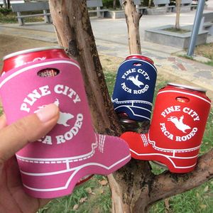 Custom Wine Slim Coolie Drink Can <b>Bottle</b> Cooler Sleeve Boot Shoe Shaped Beer Cooler Beverage Holder - Product Image 2