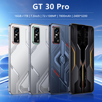 Teléfono Inteligente Android GT 30 Pro 5G de 7.3 Pulgadas, Deca Core, 16GB+1TB, Desbloqueo por Reconocimiento Facial, Venta al por Mayor, Teléfono Móvil Dual SIM