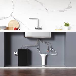 ก๊อกน้ำอ่างล้างจานสแตนเลส 304 ดีไซน์ทันสมัยแบบก้านเดียว 4 in 1 สำหรับกรองน้ำดื่มและน้ำร้อน - Product Image 2