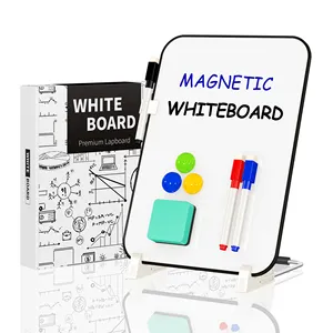 磁気消去可能ドライワイプホワイトボード、ホルダー付きポータブル両面ホワイトボード、メモオフィス、ホームテスクールに使用