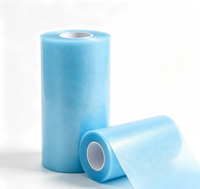 Film de protection PE bleu ciel gaufré à motifs diamantés pour patchs chauffants et pansements médicaux