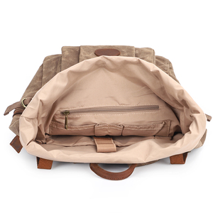 Waxed <strong>Canvas</strong> Vintage Rolltop Travel Backpack for Men Women Water Resistant Carry on Casual High Quality <strong>Back</strong> <strong>Pack</strong> - Product Image 2