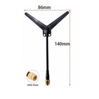 Antenne amplificatrice de signal RF de type Y 1,2 GHz 5 dBi polarisation RHCP VSWR 1,5 Impédance 50 Ω pour communication extérieure FPV Racing UAV