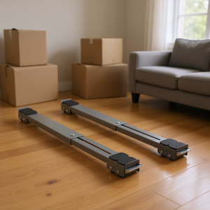 Chariots à roulettes extensibles pour appareils électroménagers, capacité de charge de 330 lb, chariot à meubles en aluminium avec roulettes en polyuréthane pour déplacer les meubles et - Product Image 2