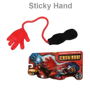 Custom Factory Price Wholesale Market Innovative Gift Custom Sticky Hands Toys Red Colorful Sticky Hand Toy With Handle