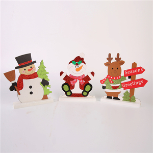 Décorations de Noël en bois de couleur naturelle écologiques très vendues pour cerfs et ours, ornements de bureau, marque Chiding CD-17 - Product Image 2