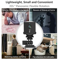 Mini Cámara Inalámbrica Wistino 3MP, Seguridad Interior, Visión Nocturna en Color, Alarma con Detección de Movimiento, Cámara 4G