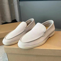 Nouveaux Mocassins Décontractés Homme Style Européen et Américain pour le Commerce International, Tige Mate, Semelle Extérieure en Caoutchouc, Légers, Automne