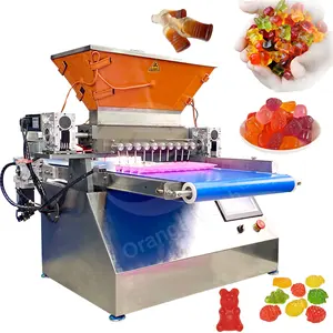 Pequeno Mini Vitamina Fabricação de Produção Automática Parte de Fruta Geléia Feijão goma Doces Urso depositador fazer máquina