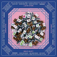 Mahjong américain gravé à 4 couches avec tapis, 160 tuiles en acrylique léopard de 1,26 pouces, édition grille turquoise