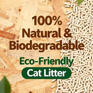 Bac à litière pour chat DongnaiPETS, charbon actif, bois, amidon de maïs, jetable, contrôle des odeurs supplémentaire, écologique, agglomération rapide - Product Image 1