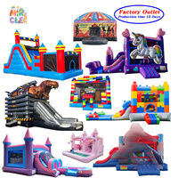 Giant Christmas Gingerbread Man Candy PVC Jumping gonflable Bounce House Dry Slide Combo for Kids