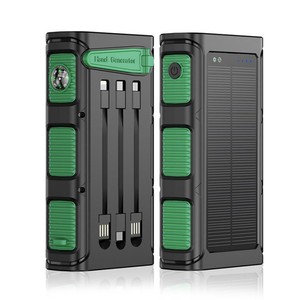 Công suất cao 20000mAh ngoài trời năng lượng mặt trời ngân hàng điện với các tính năng ánh sáng Tay quay điện thế hệ 10 Wát & 20 Wát Công suất đầu ra - Product Image 5