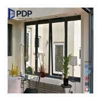 Ventana de Aluminio con Diseño Minimalista y Persiana Abatible, con Mosquitera de Acero Inoxidable de 3 Paneles para Cocina