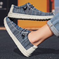 Chaussures de sport épaisses en toile tendance pour hommes, style mocassins, à enfiler, décontractées, de haute qualité, de marque de créateur, vente en gros
