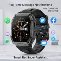 Nouvelle montre connectée GPS K78 2026 avec écran carré IPS de 1,95 pouces, appels, batterie de 1000 mAh, étanche 3 ATM pour hommes
