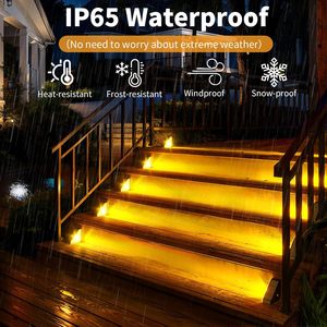 Luces Solares Triangulares para Escaleras de Exterior, IP55 Impermeables, Iluminación Solar Decorativa de 3 LED para Jardín, Valla, Patio Trasero y Camino - Product Image 6