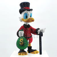 Escultura de Cristal con Diamantes Swarlow Personalizada, Hecha de Resina, Escultura Artística de Mickey, Pato Donald, Pato Amarillo