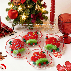 Ensemble de jouets squishy de Noël, jouets anti-stress en TPR souple, jouets à presser mignons en forme de bonhomme de neige et d'arbre de Noël, jouets sensoriels pour cadeaux de fêtes - Product Image 2