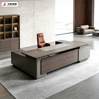 Meubles de bureau JIUSHUN, bureau de direction, bureau de patron, bureau de luxe en forme de L pour le bureau