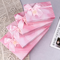 Nouvelle Arrivée Prête à Expédier : Boîte Cadeau Rectangulaire Rose Brumeux en Papier Spécial pour Mariages, Cadeaux de Mariage et Fête de Qixi
