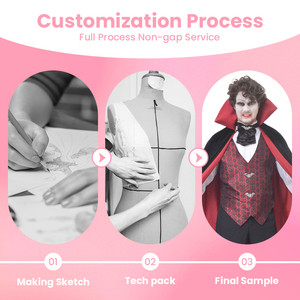 Elegante Mantello da Vampiro con Motivo a Pipistrello per Cosplay ed Eventi a Tema Oscuro - Product Image 2