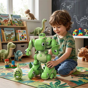 Jouets transformables en forme de <span class=keywords><strong>dragon</strong></span> pour bébé, <span class=keywords><strong>robot</strong></span> composite dinosaure 5 en 1 à assembler avec tournevis, jouets d'assemblage DIY, jouets éducatifs - Product Image 1