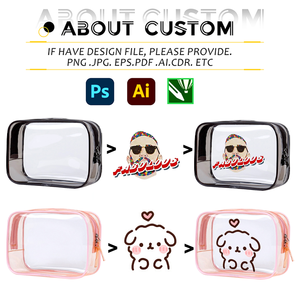 Wholesale Custom Transparent Cosmetic <b>Bag</b> Cases PVC Travel Toiletry <b>Bag</b> <b>for</b> <b>Women</b> Promotional Gifts Cosmetic <b>Pouch</b> with logo - Product Image 3