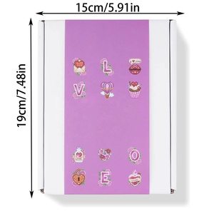 Peinture au diamant acrylique XIXI, décoration pour la Saint-Valentin - 'Je t'aime' en forme de cœur, version romantique à faire soi-même - Product Image 2