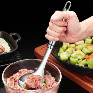 Cuchara para Albóndigas de Acero Inoxidable, Ecológica, Apta para Lavavajillas, para Carne de Res, Pescado, Máquina para Hacer <span class=keywords><strong>Croquetas</strong></span>, Procesador de Alimentos, Utensilio de Cocina - Product Image 3