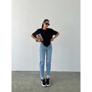 T-shirt basique simple pour femme, col rond, 100% coton, jersey respirant, coupe classique, manches courtes - Product Image 2