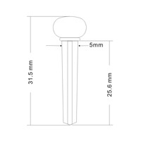 6 pièces de colonnes de tension en plastique durables pour guitare folk, modèle XD01, pour instruments de musique