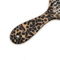 MD Coussin de massage pour bouche d'aération avec logo à motif personnalisé en acétate nylon peigne imprimé léopard massage du cuir chevelu