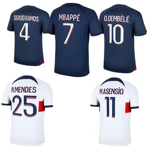 2023 2024 Parijs Thuisspeler Jersey Slim Fit Voetbal Voetbal Jersey Heren Club Shirt Paris Saint Germain Jersey