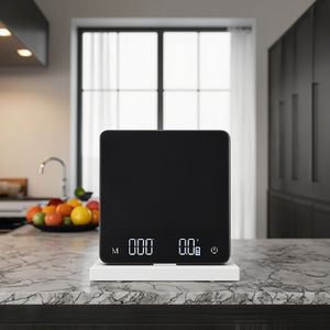 अनुकूलित इटैलियन कॉफी स्केल हाथ से बना डिजिटल डिवाइस, क्रोनोग्राफ वजन मापने फ़ंक्शन 0.1 जी रिज़ॉल्यूशन - Product Image 4