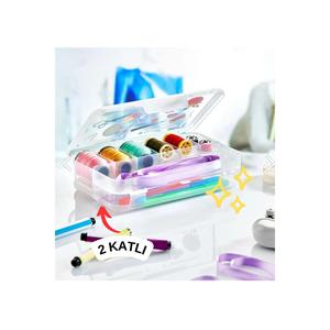 1 pezzo (2 livelli) multiuso ufficio cancelleria Organizer Box-piccoli oggetti e parti Organizer